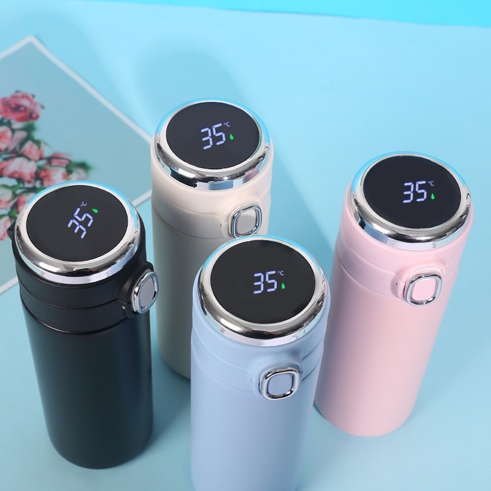 Smart Water Bottle Tracker - 1Pc 400ML Smart Thermos Stainless Steel