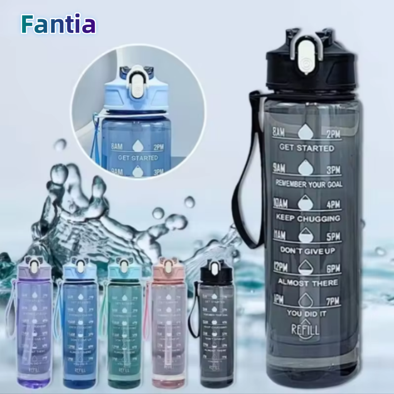 Smart Water Bottle Tracker - 750ML Large Capacity Sports Water Bottle