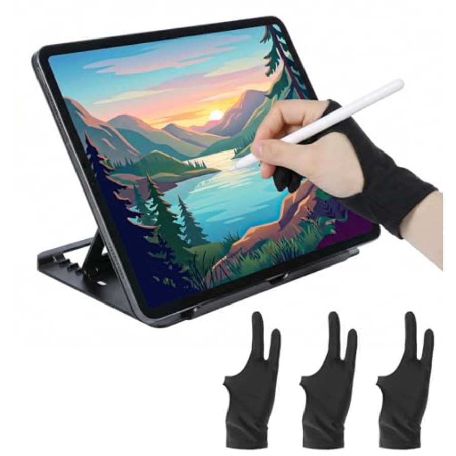 Digital Drawing Tablet - 3 Pcs Artist Glove, Black Drawing