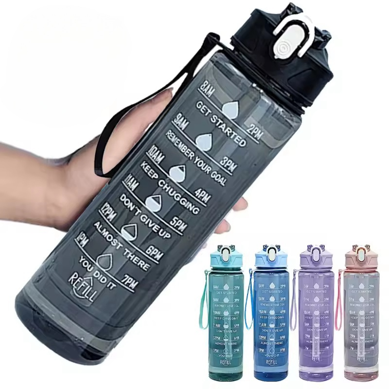 Smart Water Bottle Tracker - 750-900ML Large Capacity Sports Water Bottle