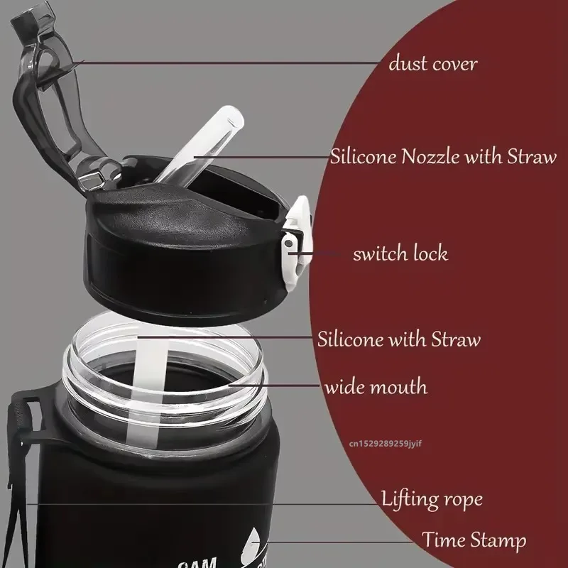 800ml Sports Water Bottle Leak - Smart Water Bottle Tracker recensione e prezzo