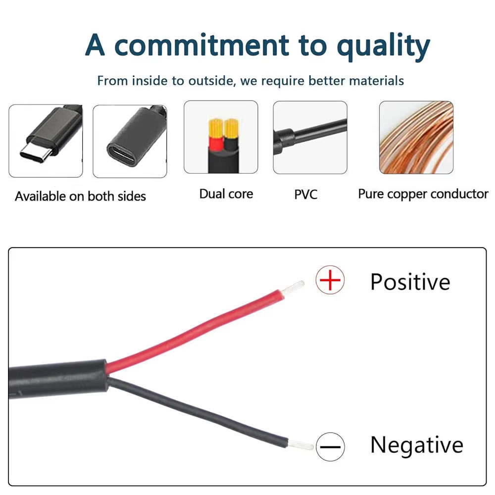 DC 2 Pin Power Cable USB and T - Electronics Repair Gadgets recensione e prezzo