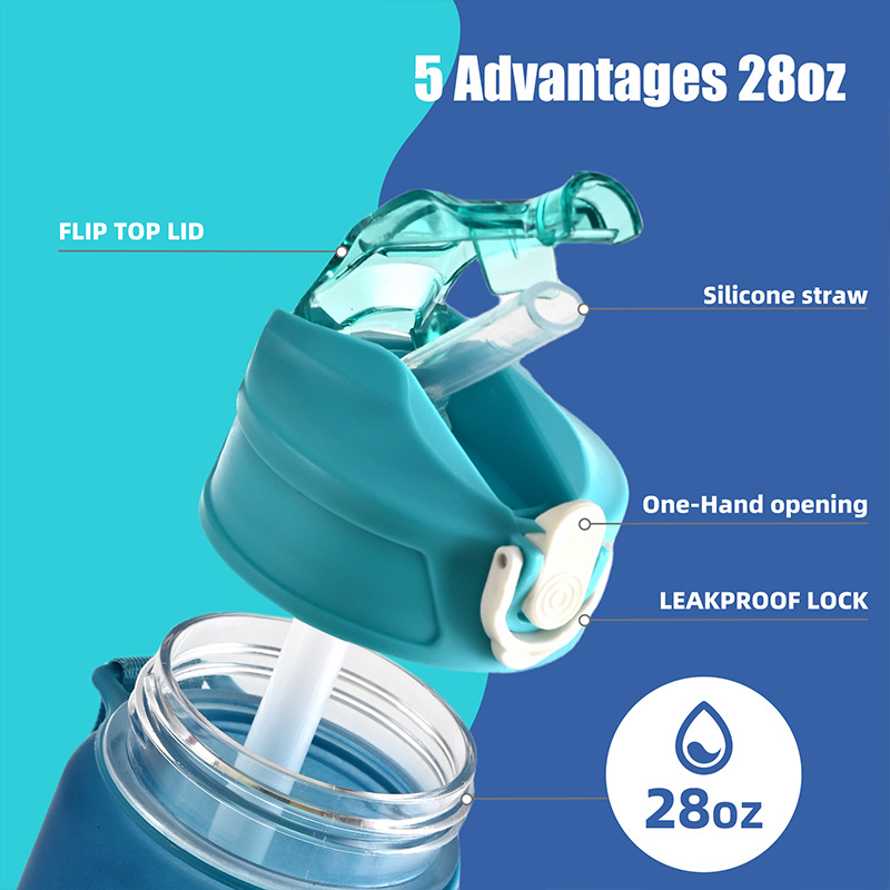 1PCS 800ML Large Capacity Spor - Smart Water Bottle Tracker recensione e prezzo