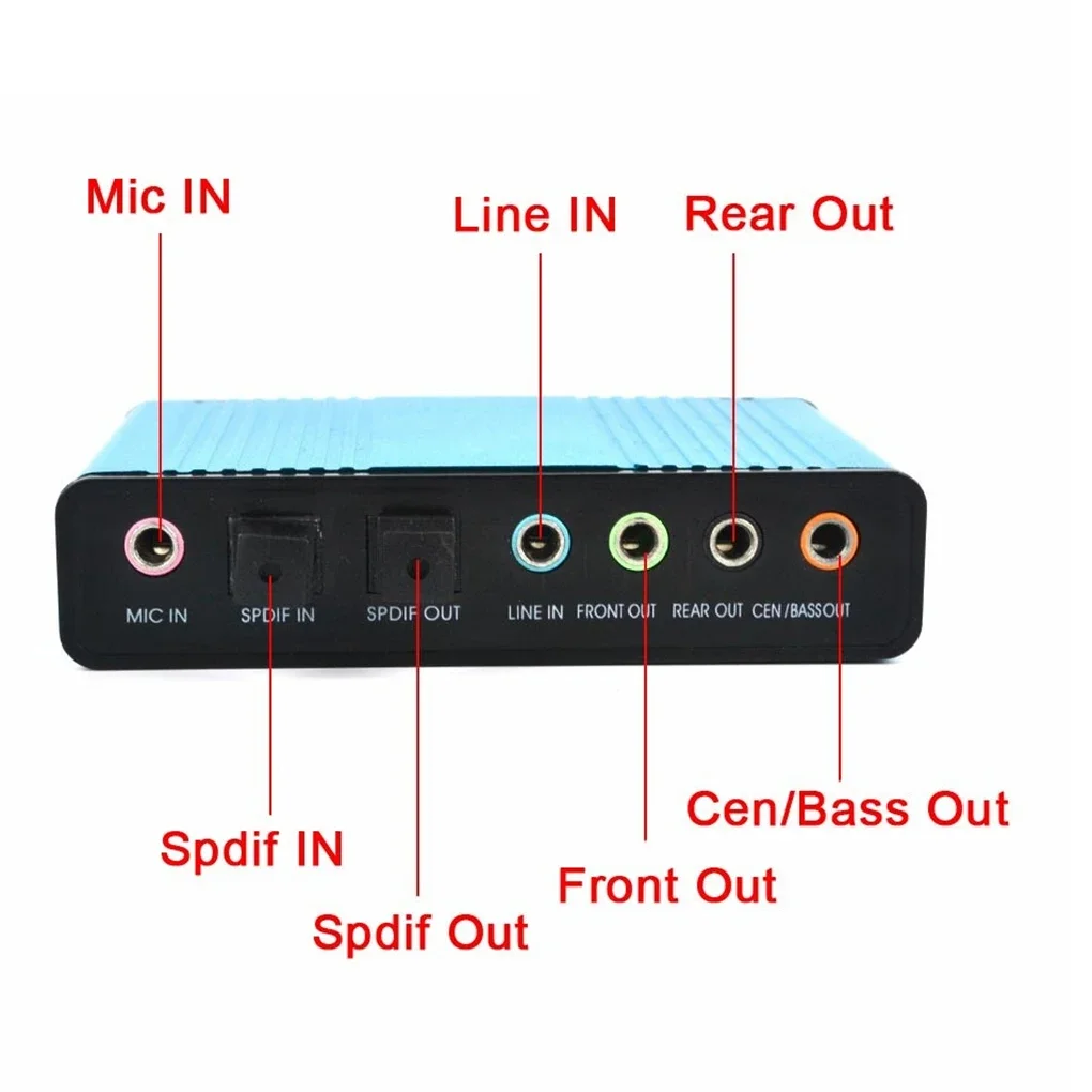 USB 2.0 Sound Card 6 Channel 5 - Usb Sound Card External recensione e prezzo