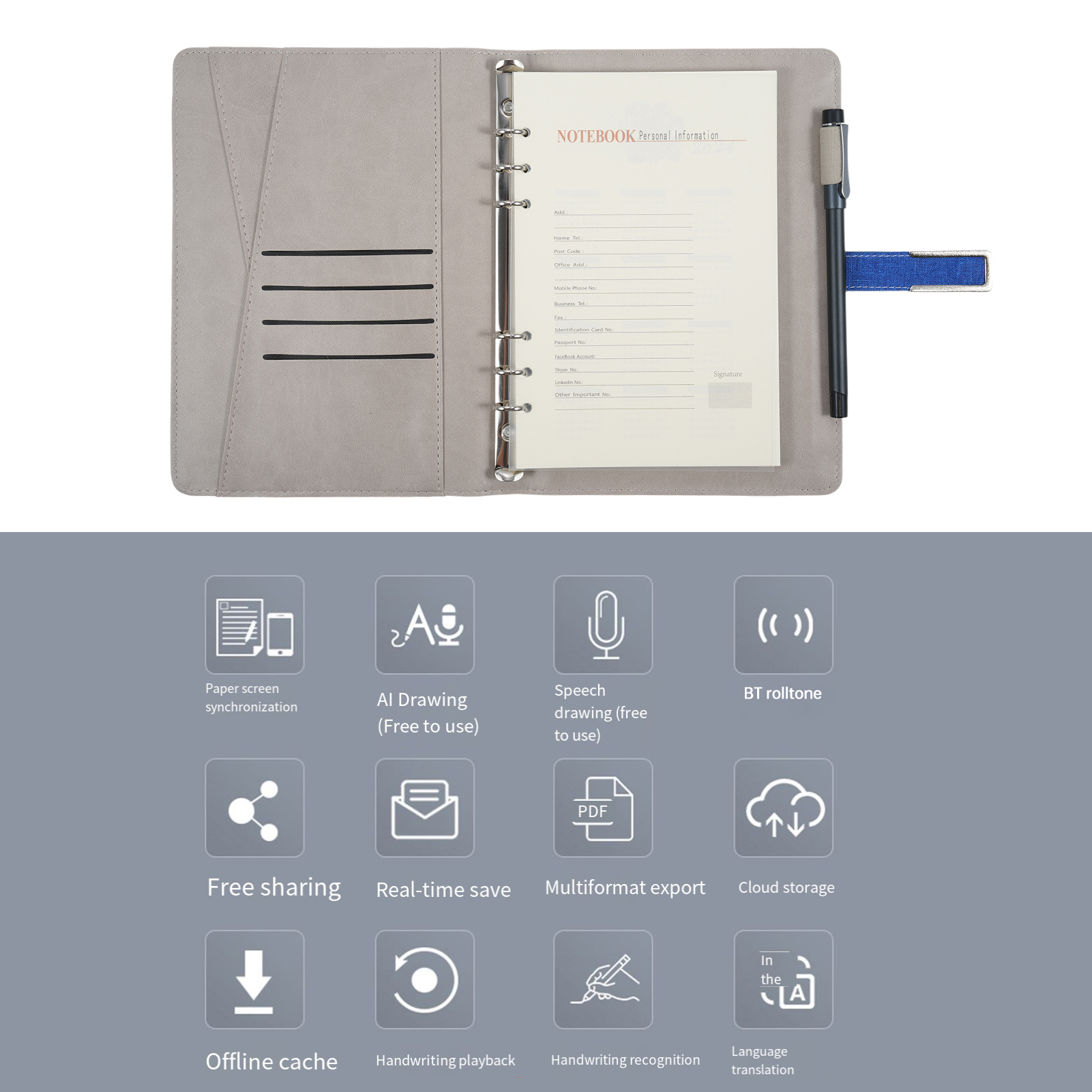 Smart Pen  A5 Leather Notebook - Smart Pen Digital recensione e prezzo