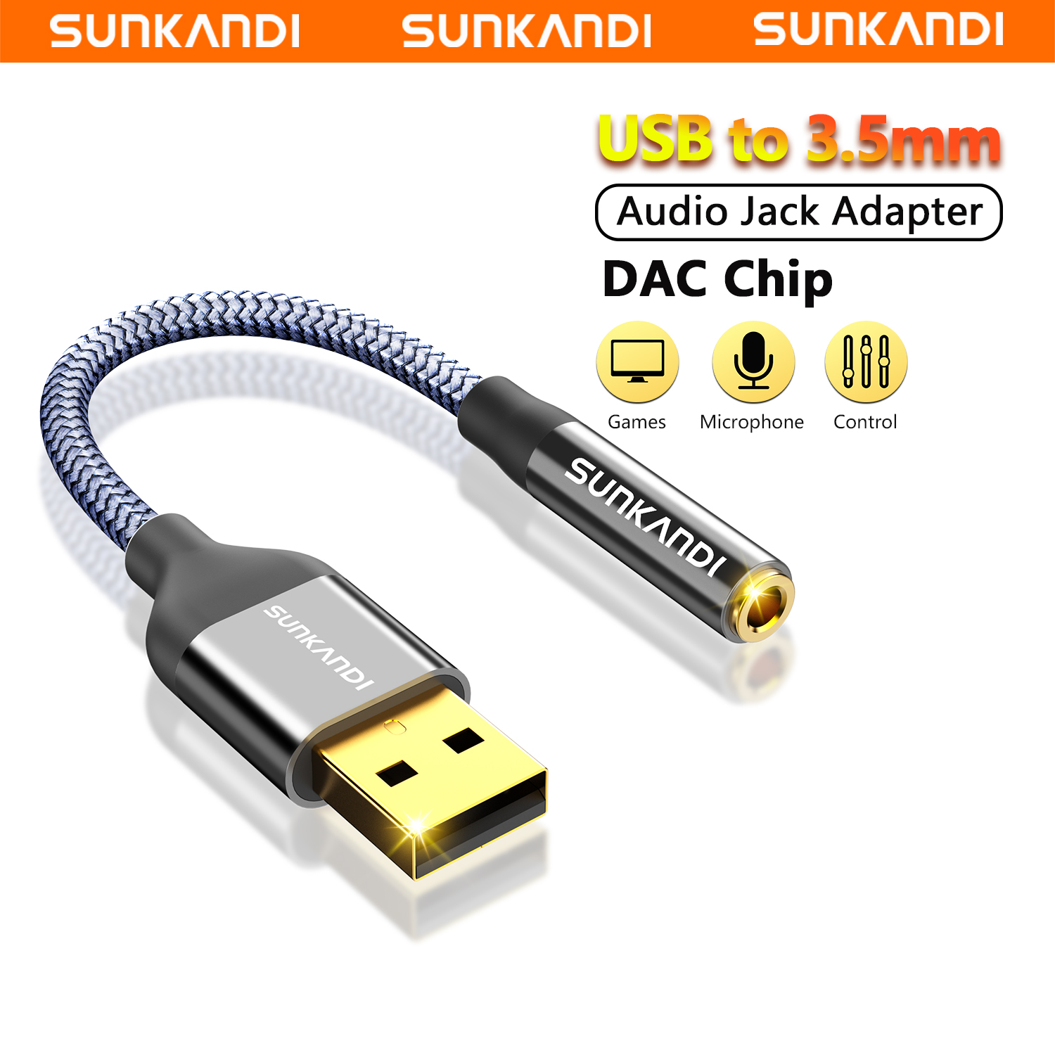 SUNKANDI USB to 3.5mm Audio Ja - Usb Sound Card External recensione e prezzo