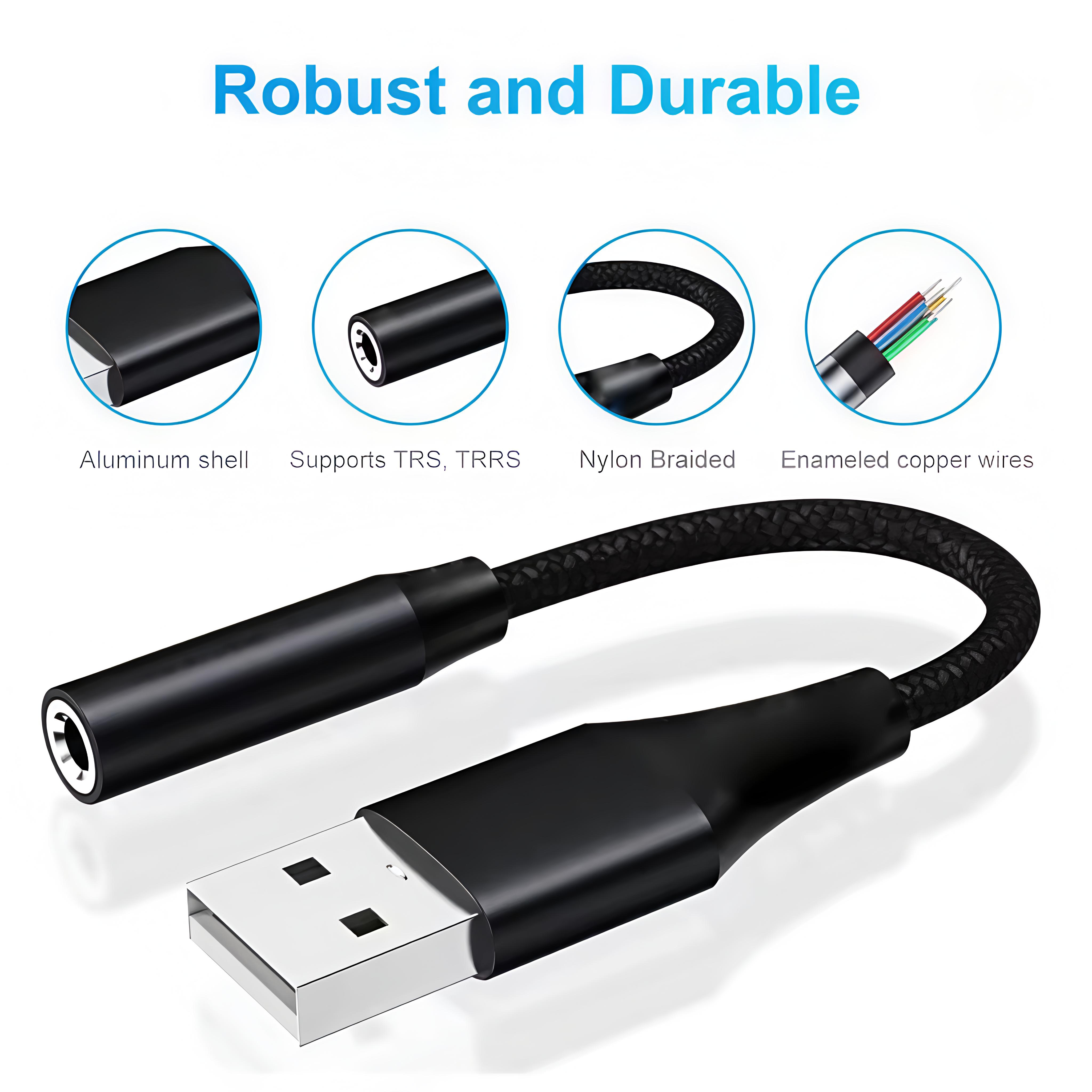 USB to 3.5mm Audio AUX Cable A - Usb Sound Card External recensione e prezzo