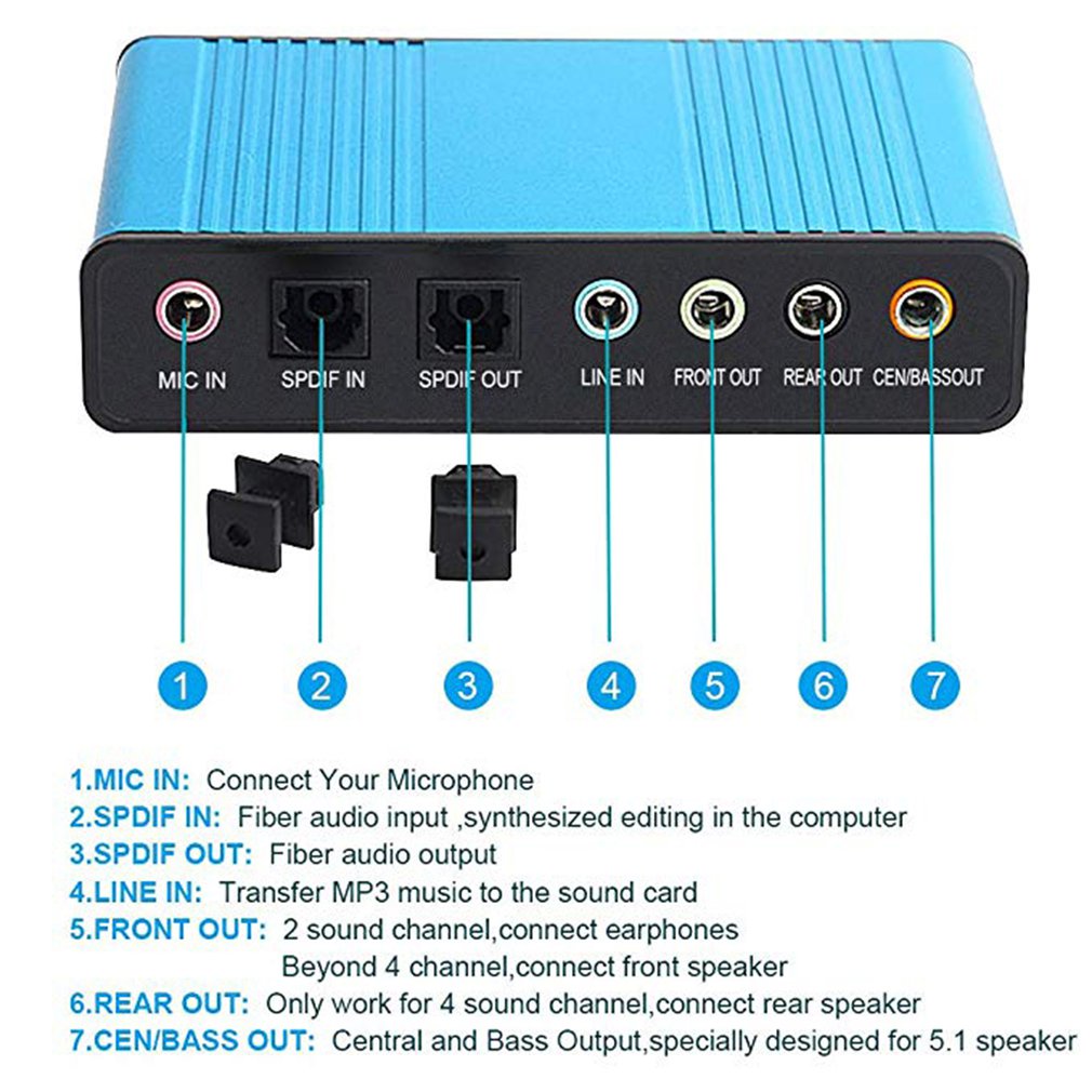 USB Sound Card 6 Channel 5.1 O - Usb Sound Card External recensione e prezzo